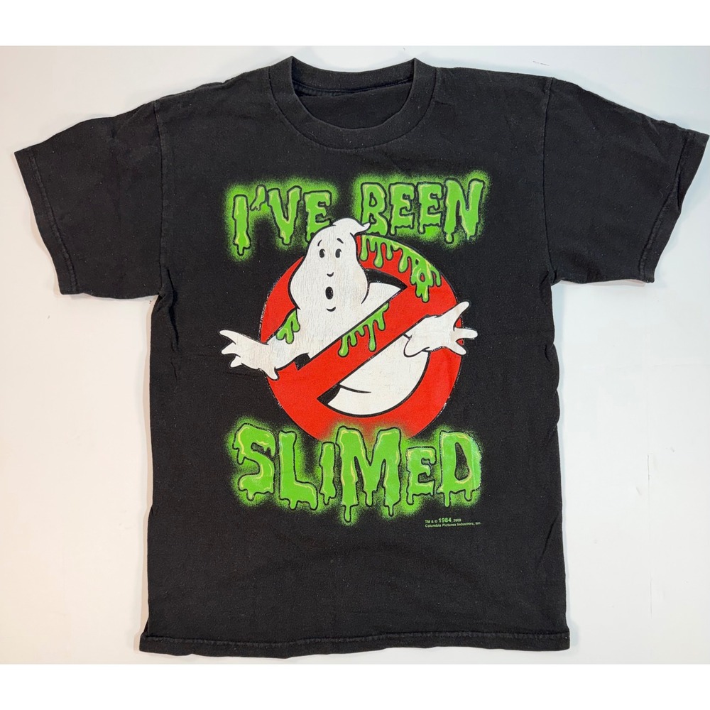 Ghostbusters Kids T-Shirt Black I've Been Slimed Graphic Tee 2009 Movie Promo